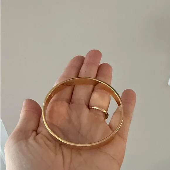 Kate Spade - Gold - Best Friends Forever Bangle - Like New - Engraved - Picture 2 of 7